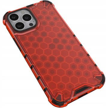 HURTEL Ovitek Honeycast Armed z gel okvirjem za iPhone 13 Pro rdeče barve