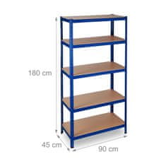 UNBRANDED Odlagalna polica 1325 kg modra 