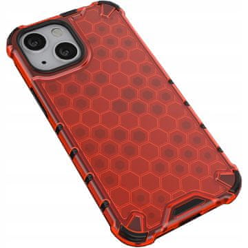HURTEL Ovitek Honeycat Armed z gel okvirjem za iPhone 13 Mini rdeče barve