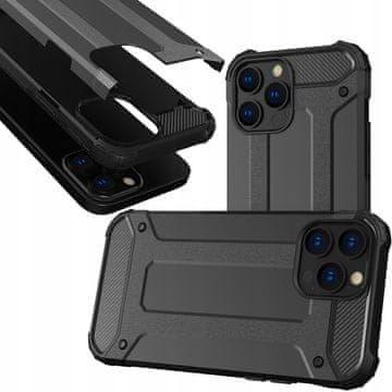 HURTEL Hibridni oklep za iPhone 13 Pro Max črne barve