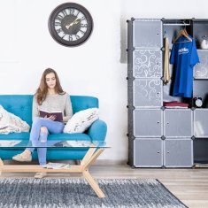 UNBRANDED Vložni sistem za garderobno omaro 12 predelkov 
