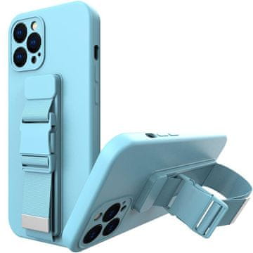 HURTEL Gel ovitek z vrvico za roko in verižico za torbico Xiaomi Redmi 10X 4G / Xiaomi Redmi Note 9 moder