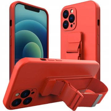 HURTEL Gel ovitek z vrvico za iPhone 11 Pro Max, rdeč