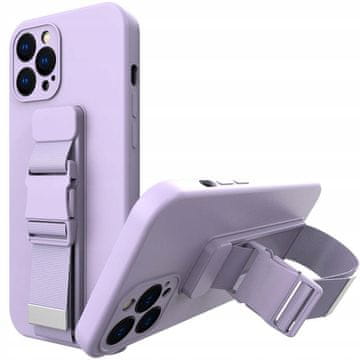 HURTEL Gel ovitek z vrvico za iPhone 12 Pro, vijoličen