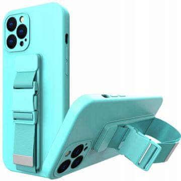 HURTEL Gel ovitek z vrvico za iPhone 13 Pro Max, svetlo moder