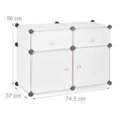 UNBRANDED Sistem polic 4 prekati 