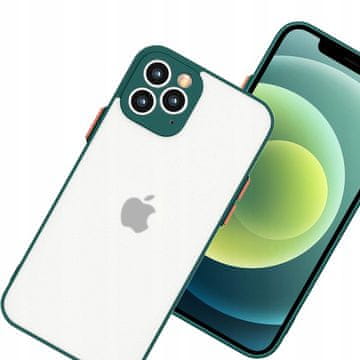 HURTEL Silikonski ovitek Milky Case, prožen, polprozoren, za Samsung Galaxy A42 5G, temno zelen
