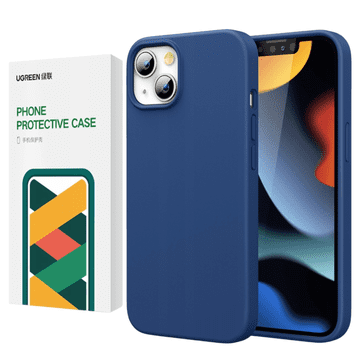 Ugreen zaščitni silikonski ovitek iz gume, fleksibilen silikonski ovitek za iPhone 13 Pro, moder