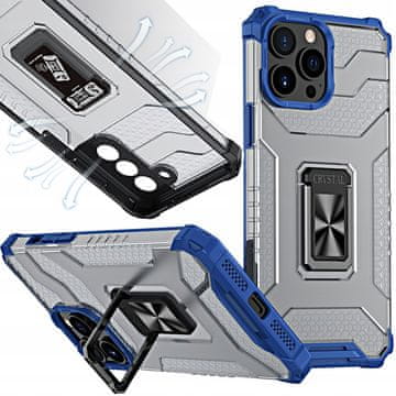 HURTEL Ovitek Crystal Ring Case hibridni oklepni ovitek + magnetno držalo za iPhone 13 Pro moder