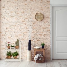 UNBRANDED Bele stopnice z lesenimi rožami 
