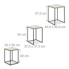 UNBRANDED Komplet stranske mize 3 