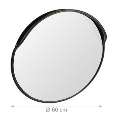 UNBRANDED Izhodno ogledalo 60 cm črno 