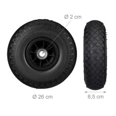 UNBRANDED Kolesa za samokolnico PU guma, 2 kom. 