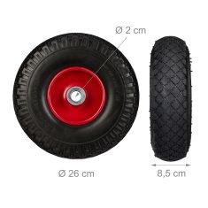 UNBRANDED Kolesa za samokolnico PU guma, 2 kom. 