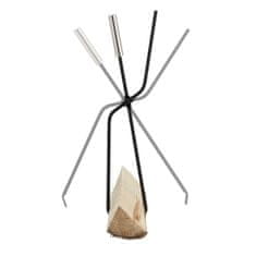UNBRANDED Kamin 5 delni v sivi/srebrni barvi 