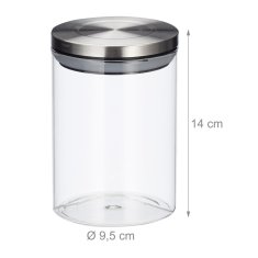 UNBRANDED 3 paketi 600 ml steklenih kozarcev s pokrovom 