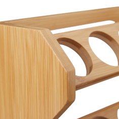 UNBRANDED Stojalo za začimbe iz bambusa, 8 kozarcev za začimbe 