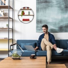 UNBRANDED Polica iz lesa in kovine 