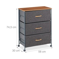 UNBRANDED Komoda s koleščki 