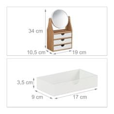 UNBRANDED Shranjevanje ličil z ogledalom 