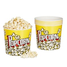 UNBRANDED Set 6 kock za večkratno uporabo Popcorn Bucket 