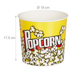 UNBRANDED Set 6 kock za večkratno uporabo Popcorn Bucket 