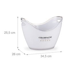 UNBRANDED Hladilnik za šampanjec 6 litrov v beli barvi 