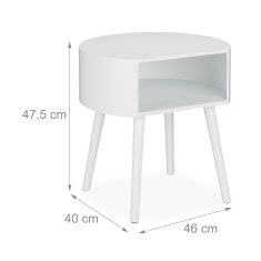 UNBRANDED Stranska mizica s predalom 