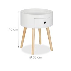 UNBRANDED Stranska mizica s predalom 