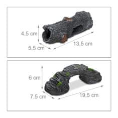 UNBRANDED Dekoracija za akvarij, 3 delna 