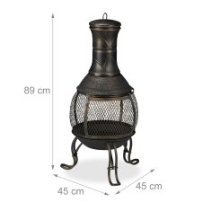 UNBRANDED Zunanji kamin zlate barve 