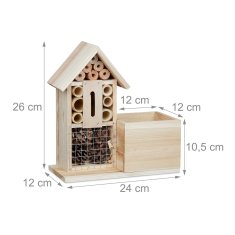 UNBRANDED Cvetlični lonček Bee Hotel Wood 