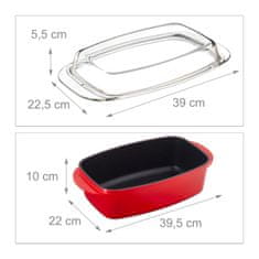 UNBRANDED Pekač s pokrovom rdeč 