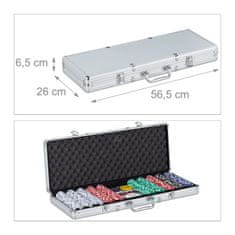 UNBRANDED Poker torba s 500 žetoni 
