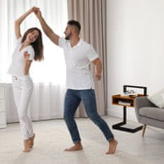 UNBRANDED Stranska mizica v videzu oreha s predalom 