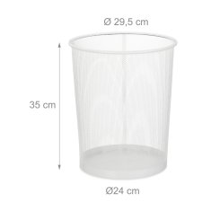 UNBRANDED Velik kovinski koš za smeti 