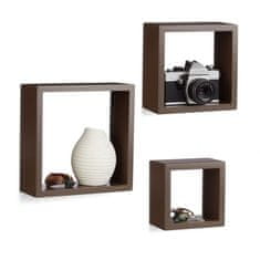 UNBRANDED 3 kos. Stenske police z modernim dizajnom 
