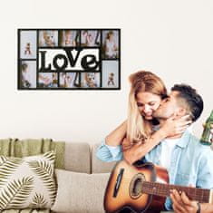 UNBRANDED Kolaž okvir LOVE za 10 fotografij 