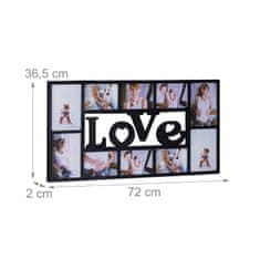 UNBRANDED Kolaž okvir LOVE za 10 fotografij 