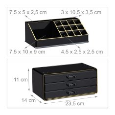 UNBRANDED Shramba za ličila s 4 predali 