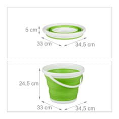 UNBRANDED Zložljivo vedro 10 litrov 