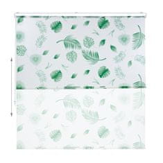 UNBRANDED Rolet za tuš Leaves green 