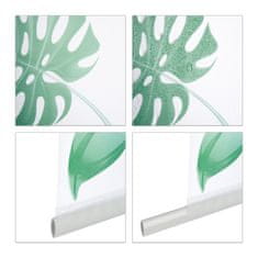 UNBRANDED Rolet za tuš Leaves green 