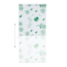 UNBRANDED Rolet za tuš Leaves green 