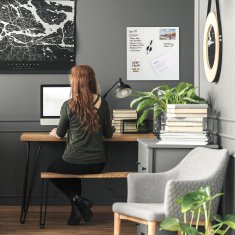 UNBRANDED Bela steklena magnetna tabla 