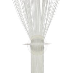 UNBRANDED Nitasta zavesa bela 