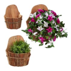 UNBRANDED Stenski cvetlični lonec - set 3 kom 