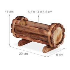 UNBRANDED Cvetlični lonček Leseni set 2 