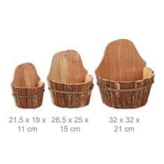 UNBRANDED Stenski cvetlični lonec - set 3 kom 