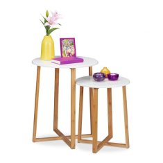 UNBRANDED Set 2 miz, bele barve 